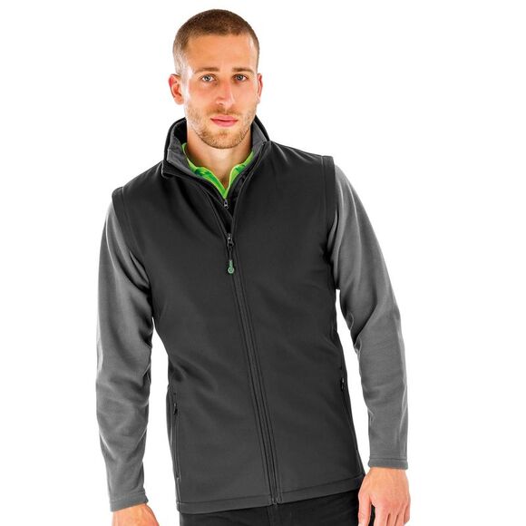 Result Genuine Recycled Mens Printable Body Warmer / Black - Picture 3 of 3